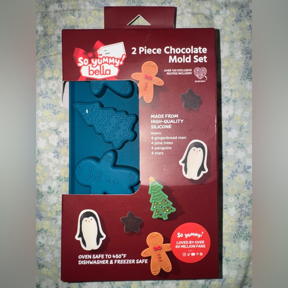 So Yummy! Bella 2 Piece Xmas Holiday Chocolate Molds